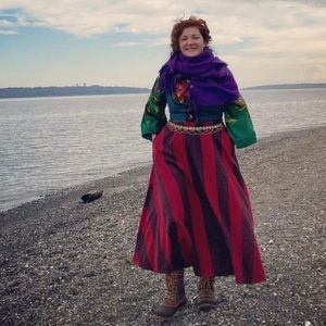 Ace & Jig Eileen Skirt in Passion Textile